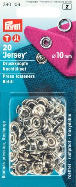 Nähfrei-Nachfüllpackung für 390107 Zackenring, 10,0mm, silberfarbig