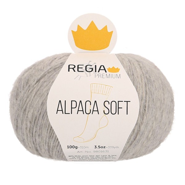 REGIA PREMIUM Alpaca Soft Hellgrau meliert