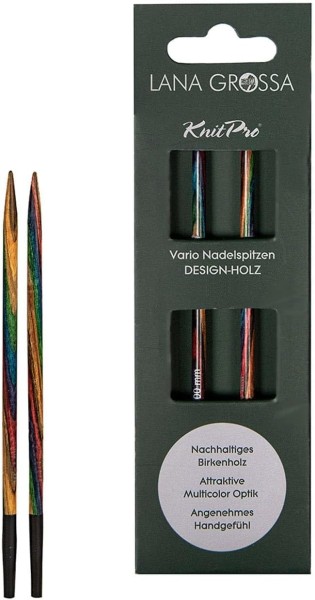 LANA GROSSA Nadelspitzen Vario Design-Holz Multicolor 4,5 mm