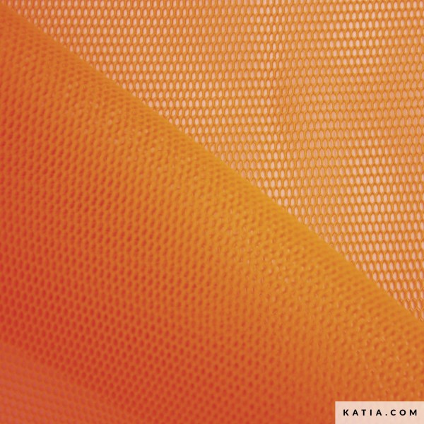 Mesh-Stoff 3D Neon Orange