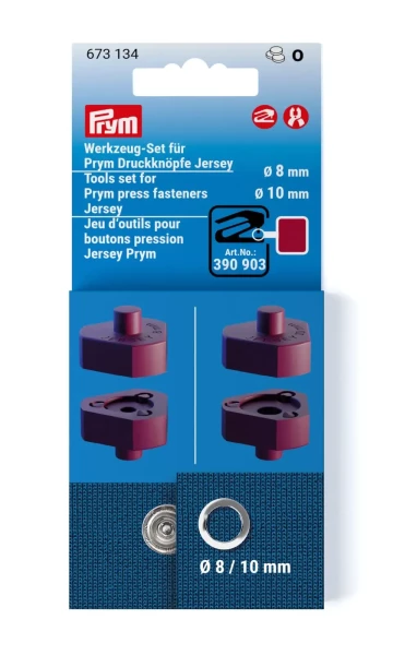 Werkzeug-Set für Prym Druckknöpfe Jersey, 8mm & 10mm