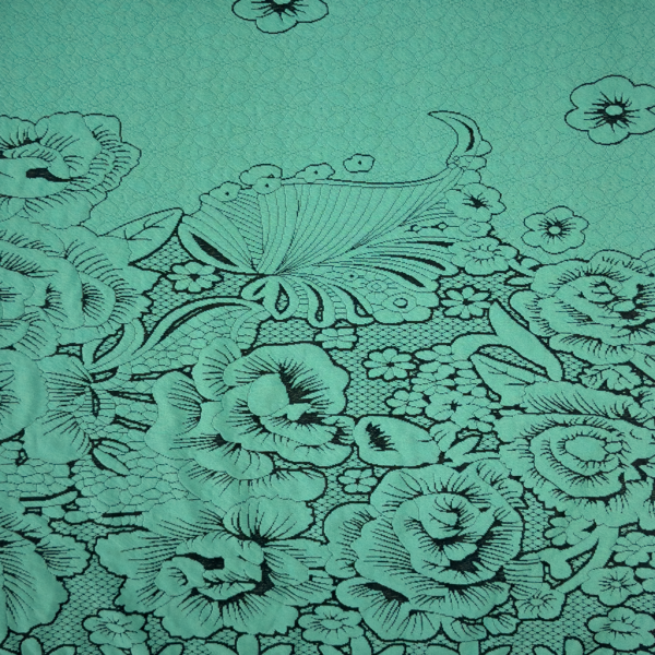 Jacquard Bordüre Stoff Altmint